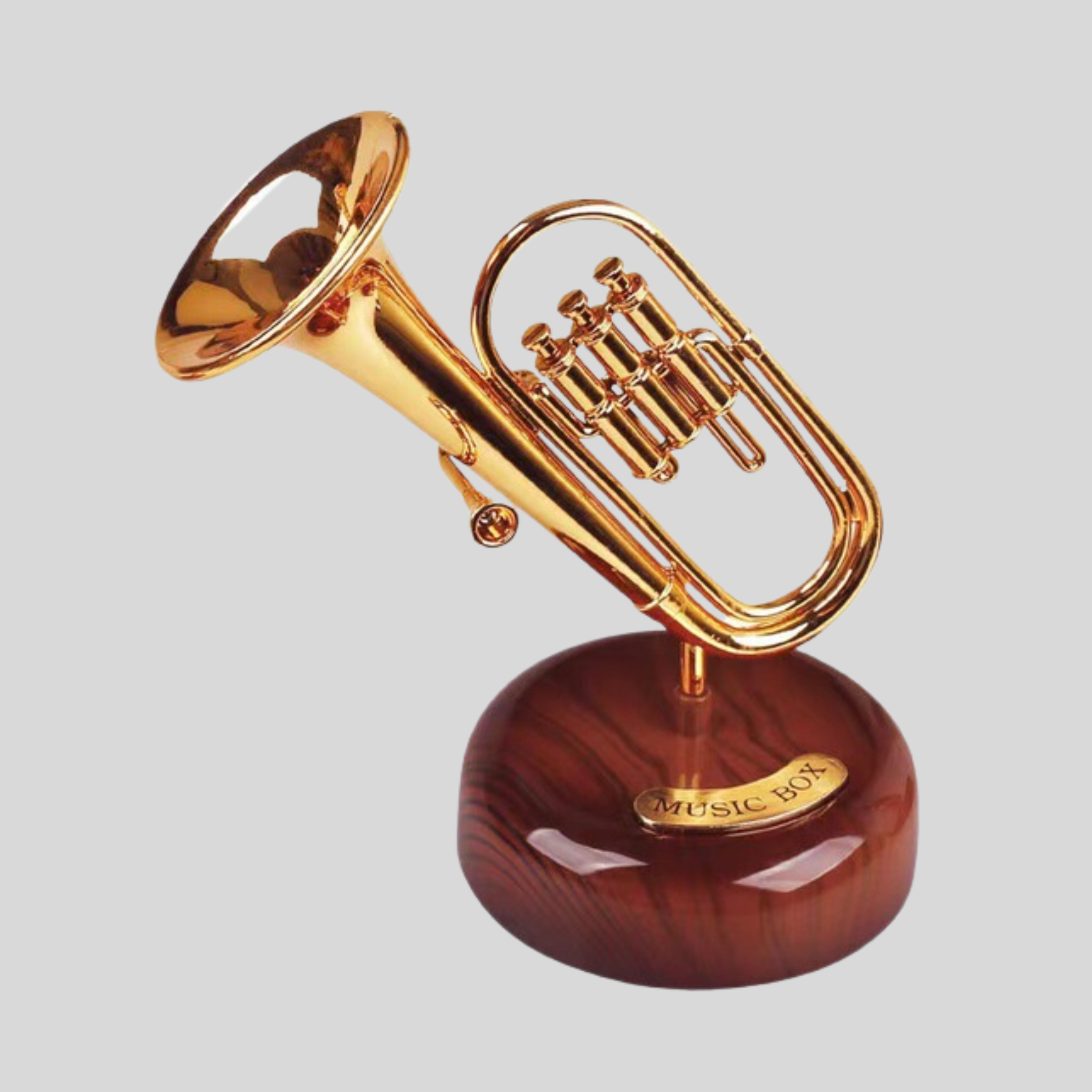 Golden Trumpet Music Box – Elegant Decorative Showpiece